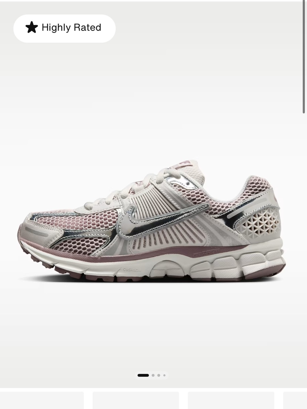 Nike Women’s Air Zoom Vomero 5 chrome platinum violet size 9